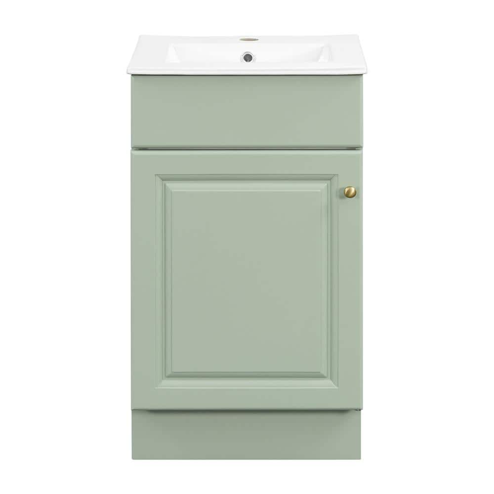18 in. Bath Vanity Cabinet without Top in Green Assembled price history on PriceWatchPro
