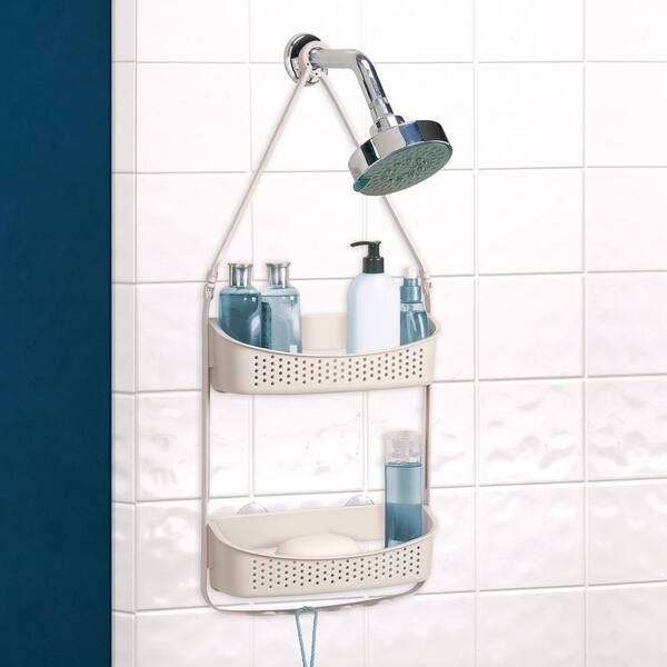 Home Basics Element Shower Caddy in Satin Nickel HDC51541 - The Home Depot