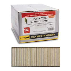 1-1/2 in. x 16-Gauge Electro Galvanized N Style Medium Crown Staples (10,000 per Box)