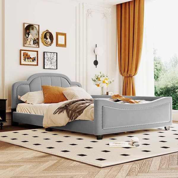 wetiny Black Full Platform Bed