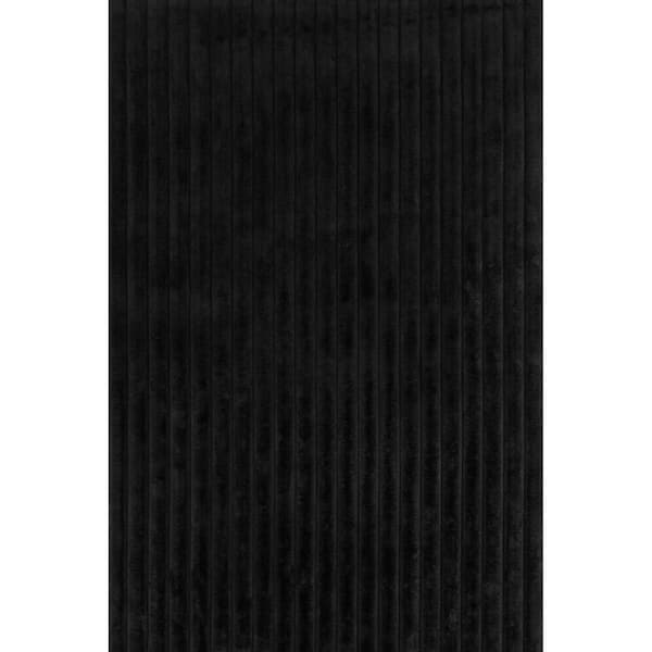 nuLOOM Kai Machine Washable Gray 5 ft. x 8 ft. Solid Area Rug