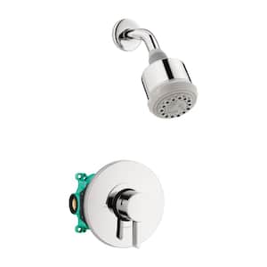 Clubmaster Pressure Balance Shower Set with Rough, 2.5 GPM in Chrome