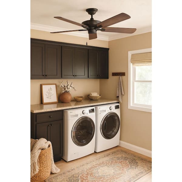 Hinkley Metro 52" 3-Speed Indoor Dual Mount Ceiling Fan, Matte Black