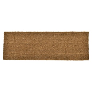 Evideco 30 in. x 10 in. Natural Sheltered Large Front Door Mat Coir Coco Fibers