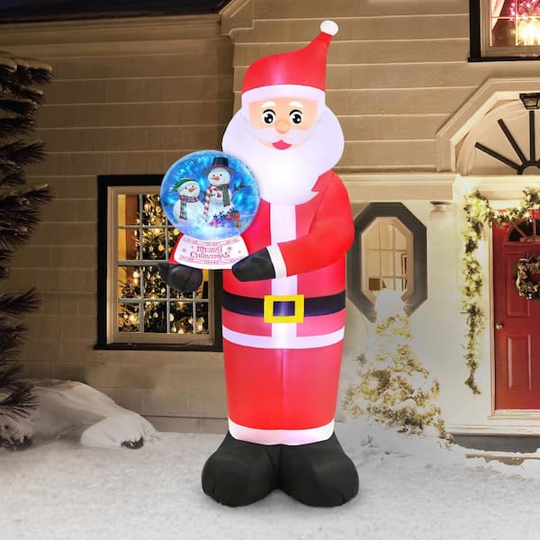 8FT Inflatable Self-Inflating Santa with Christmas Tree Indoor Outdoor Christmas 