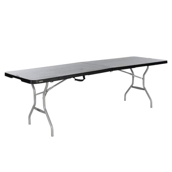 Lifetime 8 ft. Fold-in-Half Resin Table; Black 80975 - The Home Depot