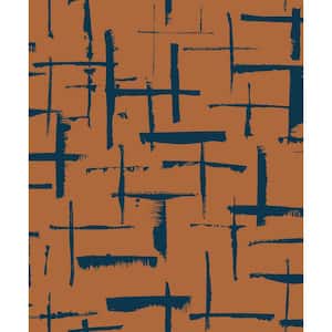 Autumn Incrociato Abstract Unpasted Paper Nonwoven Wallpaper Roll 57.5 sq. ft.