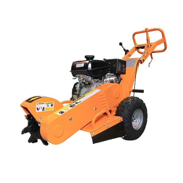 Power King 11 in. 14 HP Commercial Kohler Gas Powered Stump Grinder with Extra Set of Teeth and Precision Control Brake