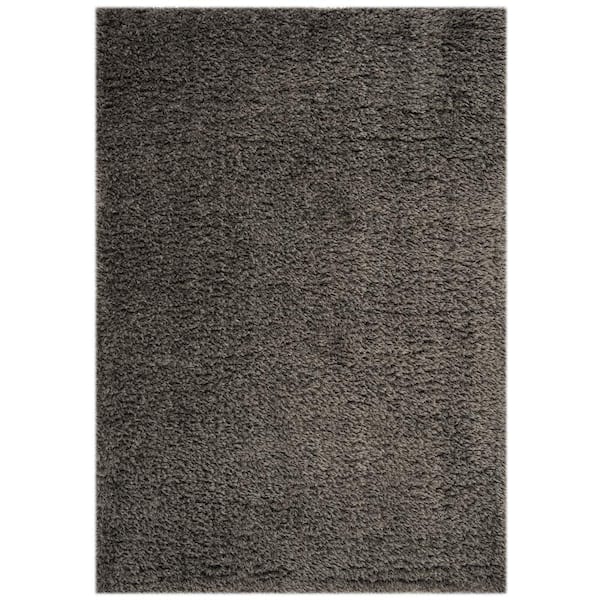 SAFAVIEH Flokati Charcoal 5 ft. x 8 ft. Solid Area Rug