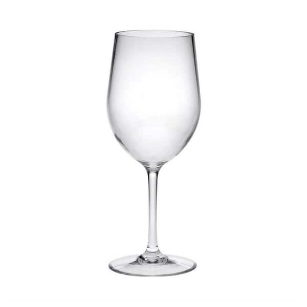 16 oz. Designer Bamboo Stemmed Acrylic Wine Glasses Set (Set of 4) SSAWGS2  - The Home Depot