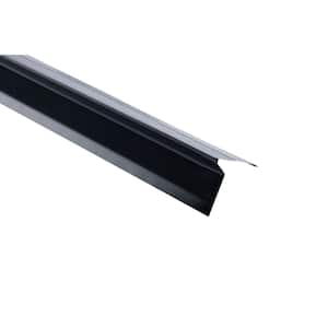 1-5/8 in. x 1-1/4 in. x 10 ft. Aluminum Eave Drip Flashing in Black