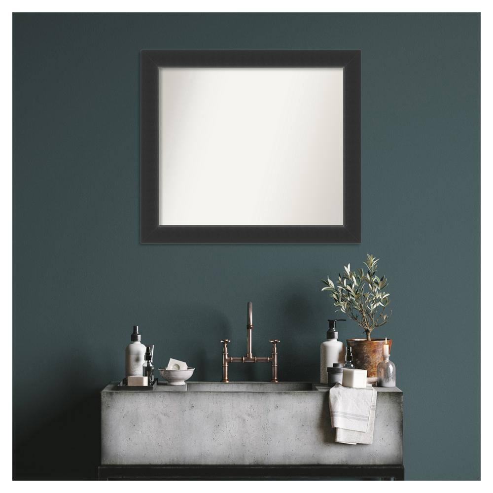 Corvino Black Medium Wood Framed Bathroom Vanity Mirror