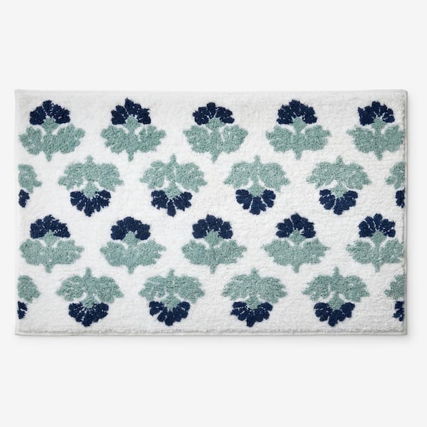 The Company Store Tufted 34 in. x 21 in. Spa Green Bath Rug