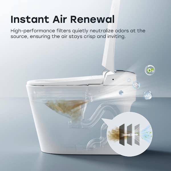 HOROW Elongated ADA Smart Bidet Toilet 1.0/1.28 GPF Dual Flush in