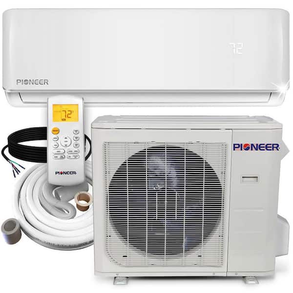 Pioneer 36,000 BTU 3 Ton 16 SEER Ductless Mini Split Air Inverter+ Wall Mounted Air Conditioner with Heat Pump 208/230V