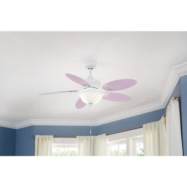 Reviews For Hampton Bay Harper Iii 44 In Led White Ceiling Fan With Light Kit The Home Depot Led White Ceiling Fan With Light Kit, Cute Girly Ceiling Fans