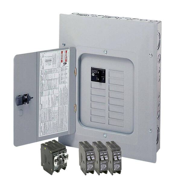 Eaton BR 125 Amp 12-Space 24-Circuit Indoor Main Breaker Loadcenter with  Cover Value Pack (Includes 3-BD2020 and 1-BQC230250) BR1224B125V10 - The  Home Depot