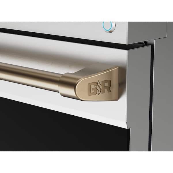 Gordon Ramsay Series 48 in. 6-Burners Freestanding Double Oven Gas Range in SS/Bronze with Convection and Grill