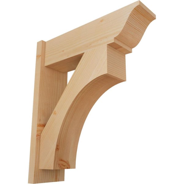 Ekena Millwork 8 in. x 28 in. x 24 in. Westlake Traditional Smooth Douglas Fir Outlooker