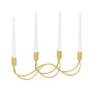 5 in. Gold Metal Candelabra with 4 Candle Capacity