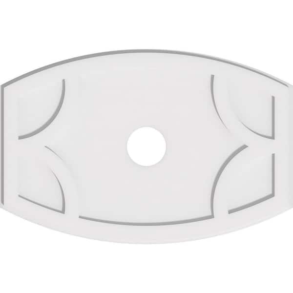 30 in. W x 20 in. H x 4 in. ID x 1 in. P Kailey Architectural Grade PVC Contemporary Ceiling Medallion