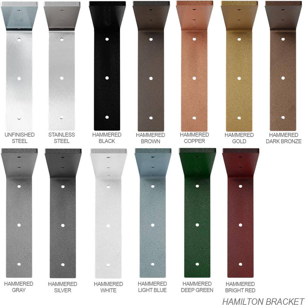 Hamilton 16" Hammered Brown Steel Countertop Bracket