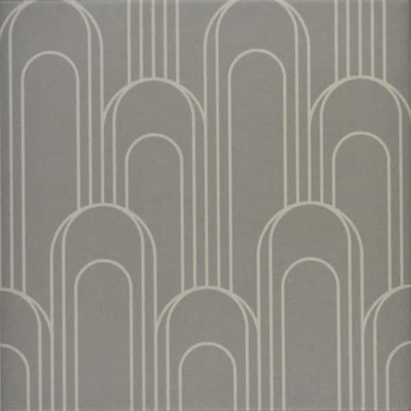 Roca Epoque Oval Taupe/Gray 8 in. x 8 in. Matte Ceramic Floor and Wall Tile (12.7 sq. ft./Case)
