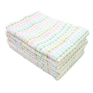 Spring Multicolor Pebble Cotton Terry Bar Mop Kitchen Towel Set of 4