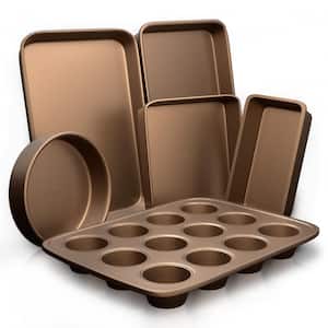 6-Pieces Kitchen Oven Baking Pans - Non-Stick Bake Tray Sheet Bakeware Set