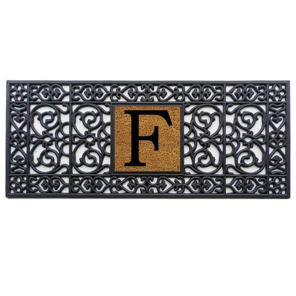 Calloway Mills 17 in. x 41 in. Rubber Monogrammed F Door Mat