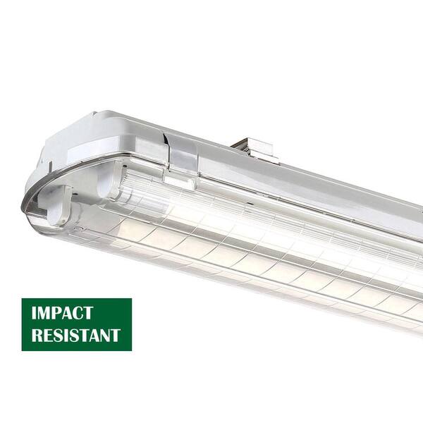 EnviroLite 4 ft. LED Vapor Tight Ceiling Mount Strip Light 5000K