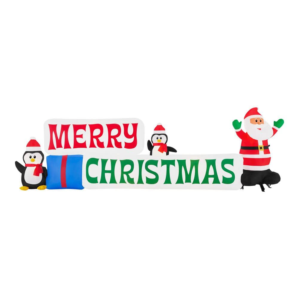 Home Accents Holiday 11.5 ft Merry Christmas Sign Holiday Inflatable