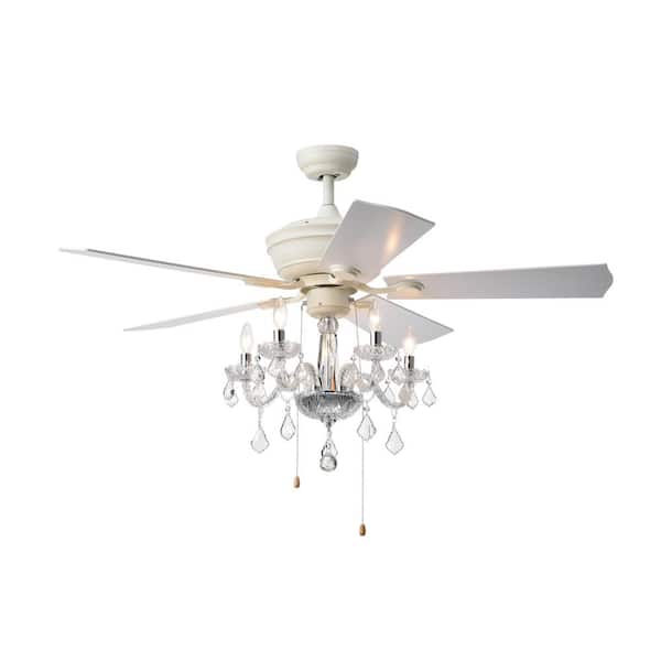 Warehouse Of Havorand Ii 52 In, Antique White Ceiling Fan With Light