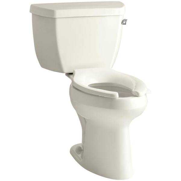 KOHLER Highline Classic 2-piece 1.6 GPF Single Flush Elongated Toilet in Biscuit, Seat Not Included