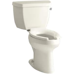 Highline Classic 2-piece 1.6 GPF Single Flush Elongated Toilet in Biscuit, Seat Not Included