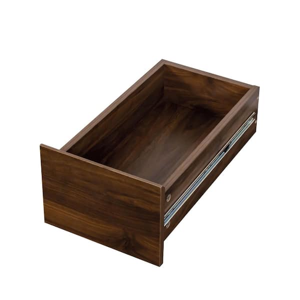 Noble House Polly Walnut Wood 70.9 in. Display Storage Cabinet