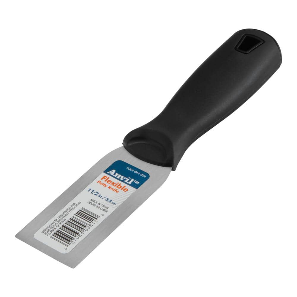 Anvil 1.5 in. Economy Flexible Steel Putty Knife PT15F ANV The Home Depot