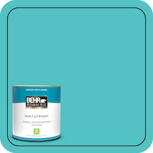 BEHR PREMIUM PLUS 1 gal. #500B-4 Gem Turquoise Flat Low Odor Interior ...