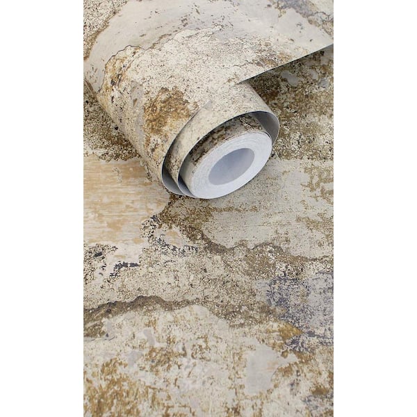 2909MLC140  Quimby Light Grey Faux Concrete Wallpaper  by Brewster