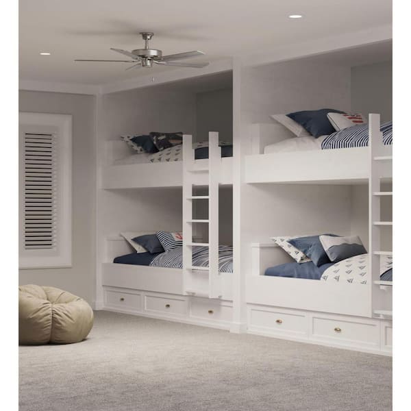 AirPro Fan 52 in. Indoor Brushed Nickel Transitional Ceiling Fan with Remote Included for Great Room