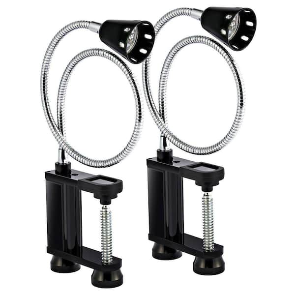 Black Grill Light, 2 Pack 360° Flexible Gooseneck BBQ Grill LED Lights with Magnetic Base-Weather Resistant