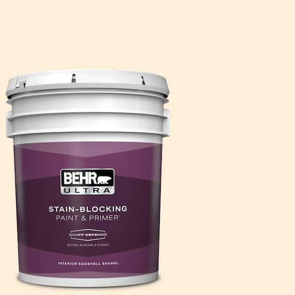 BEHR ULTRA 5 gal. #70 Linen White Extra Durable Eggshell Enamel Interior Paint & Primer