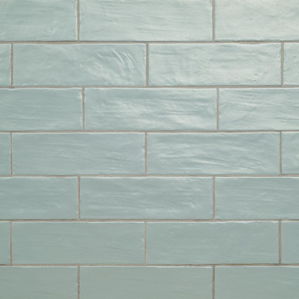 Zellyge Sky Rectangle 2.5 in. x 4 in. Satin Blue Ceramic Subway Wall Tile Sample price history on PriceWatchPro