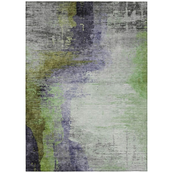 Addison Rugs Chantille Machine Washable Indoor/Outdoor Abstract ACN2041 Plum 5 ft. x 7 ft. 6 in. Area Rug