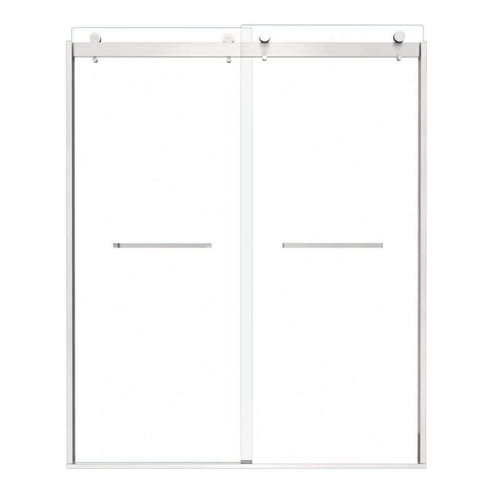 56 in. - 60 in. W x 74 in. H Bypass Sliding Shower Door in Brushed Nickel with Tempered Glass and Easy Clean price history on PriceWatchPro