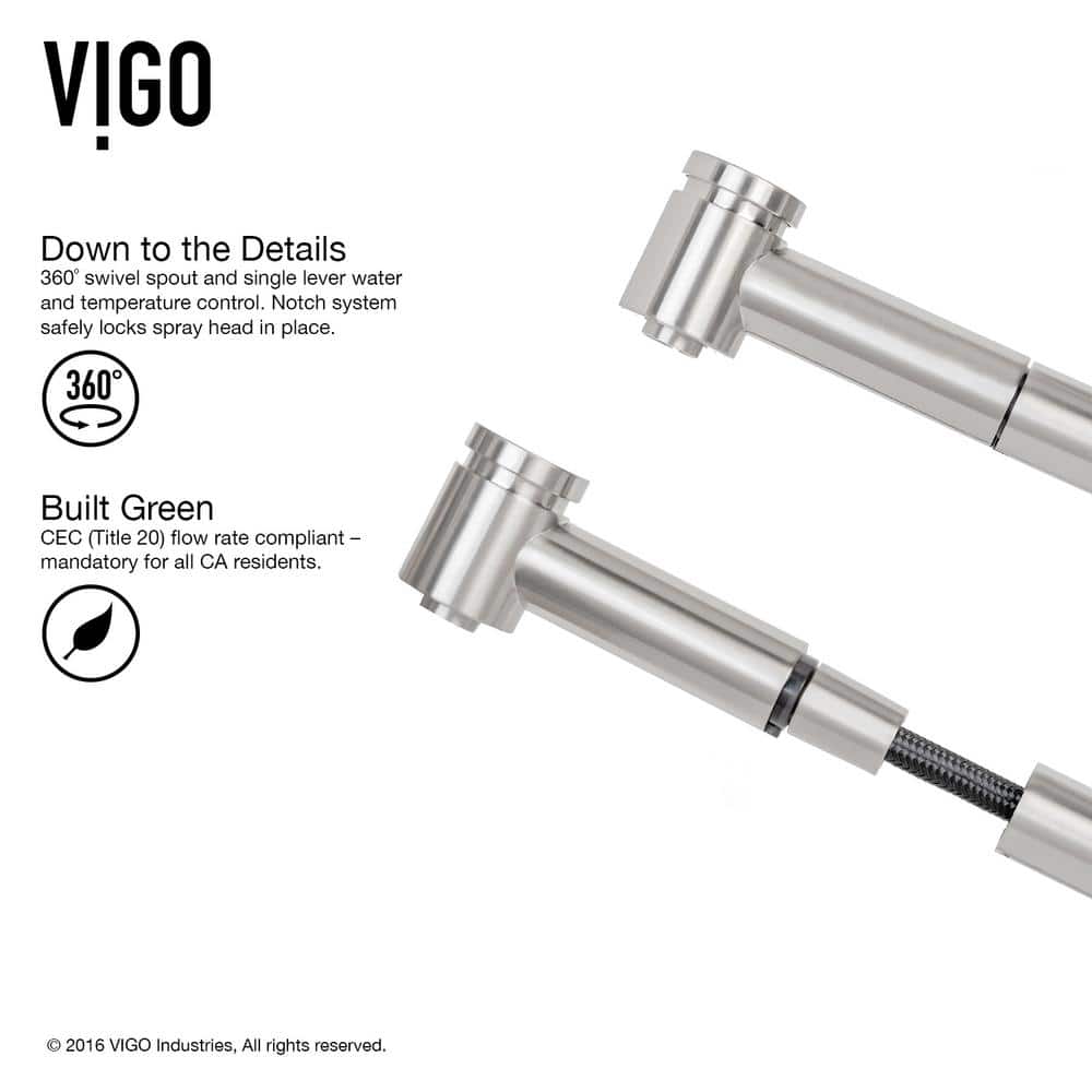 Stainless Steel Modern Pull-Out Spray Kitchen Faucet