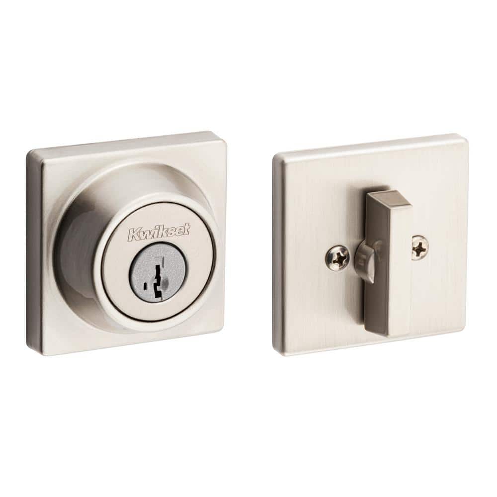 Satin Nickel Single Cylinder Modern Deadbolt Lock