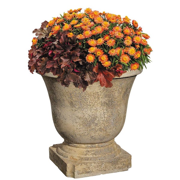 22 in. Natural Elegant Lava Stone Urn Planter