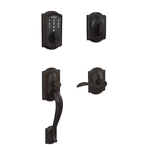 Schlage Century Encode Smart Wifi Deadbolt Door Lock with Alarm and  Latitude Lever Handleset in Matte Black FE489CEN622LAT - The Home Depot