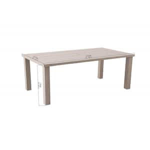 Odenhall Rectangular Aluminum Outdoor Dining Table (Table Box of 7-Piece Set)